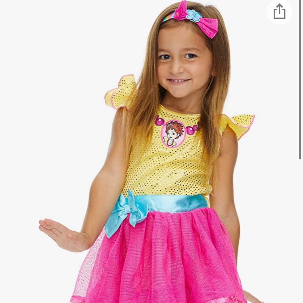 Disney Fancy Nancy Costume Dress Leggings & Headband